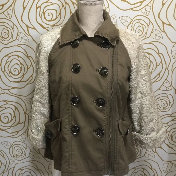 MUST HAVE!!! Classic Anthropologie Piece: Hei Hei Shimmer-Sleeve Anorak - Picture 3 of 6